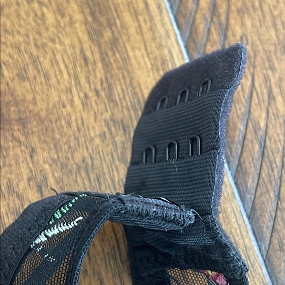 INC CONCEPTS EMBROIDERED SHEER BLACK MESH BODYSUIT TROPICAL FLORAL SIZE M - Picture 8 of 12